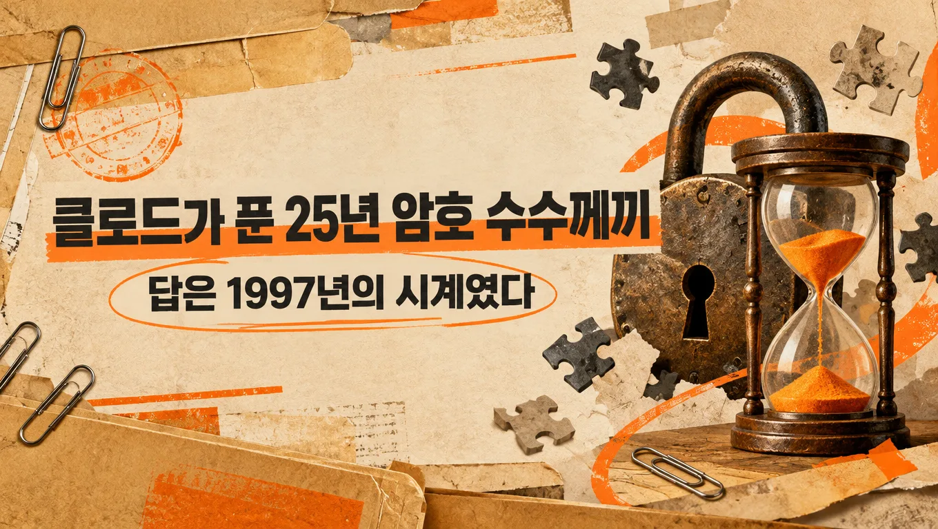 클로드가 푼 25년 암호 수수께끼 답은 1997년의 시계였다