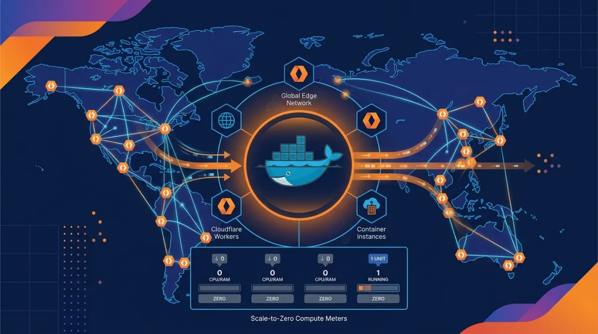 Cloudflare Containers Serverless Docker und Workers Orchestrierungsarchitektur