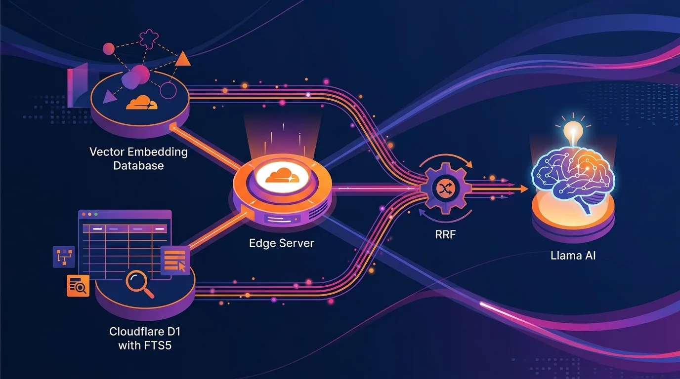 Cloudflare Vectorize und D1 Hybrid-Sucharchitektur für Edge RAG