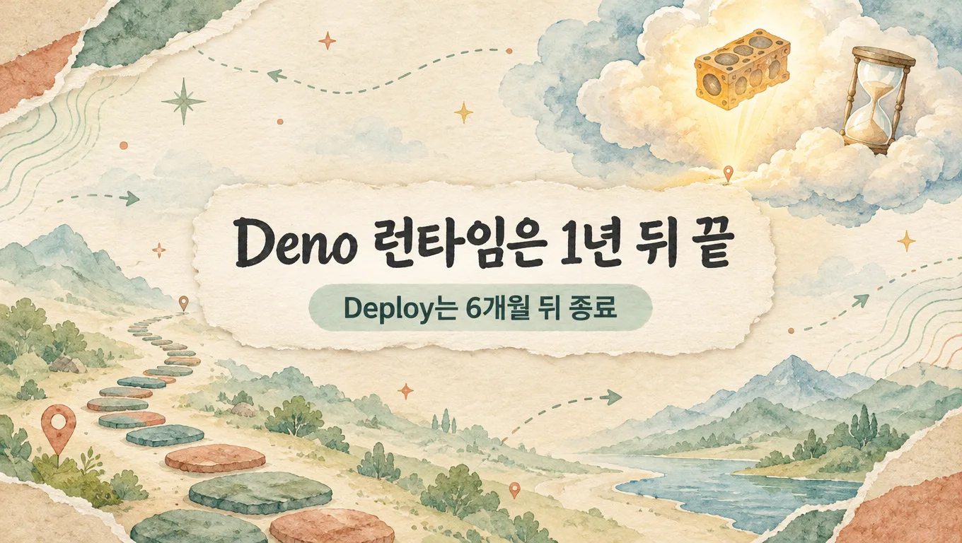 Deno 런타임은 1년 뒤 끝 Deploy는 6개월 뒤 종료