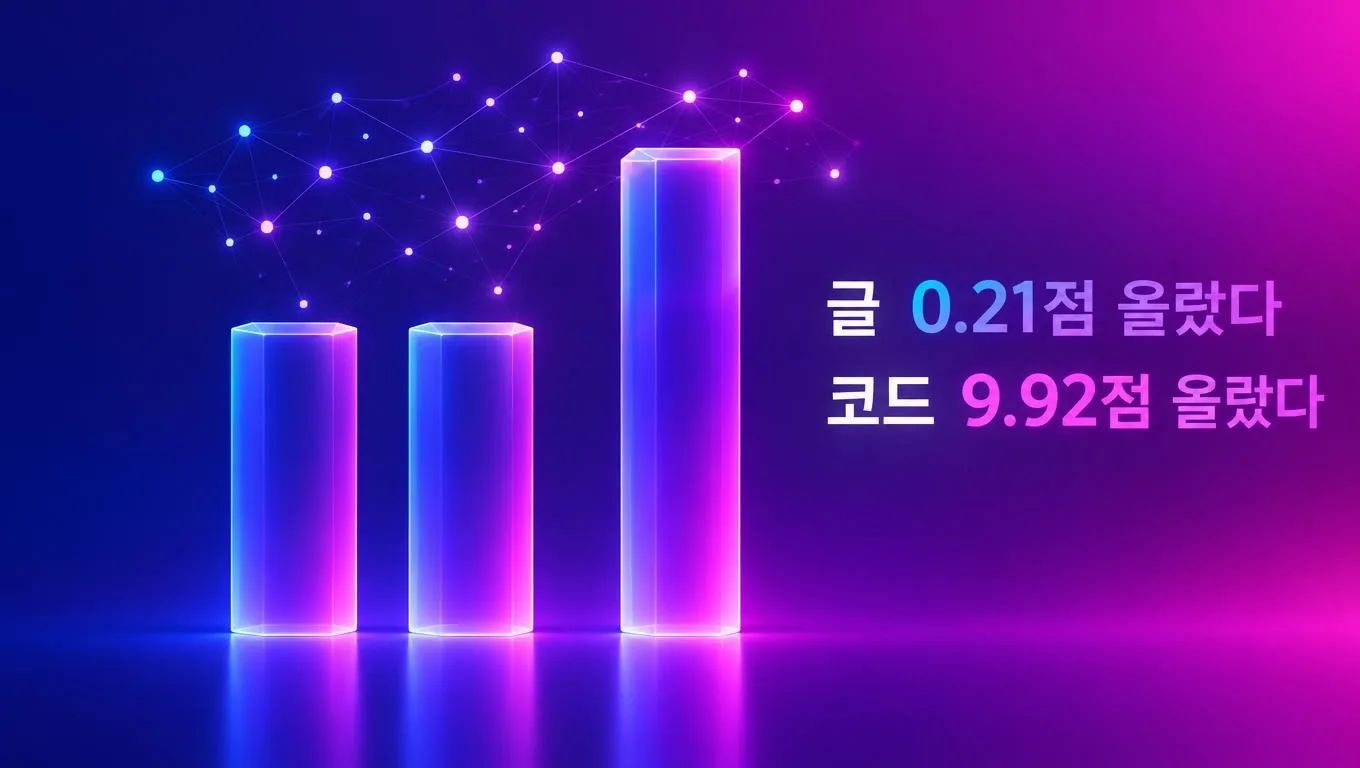 서로 다른 모양의 유리 조각 다섯 개가 가운데 하나의 빛나는 격자 위에 나란히 놓이고, 격자 위의 점들이 서로 가까운 것끼리 이어지는 인디고·푸시아 톤 일러스트