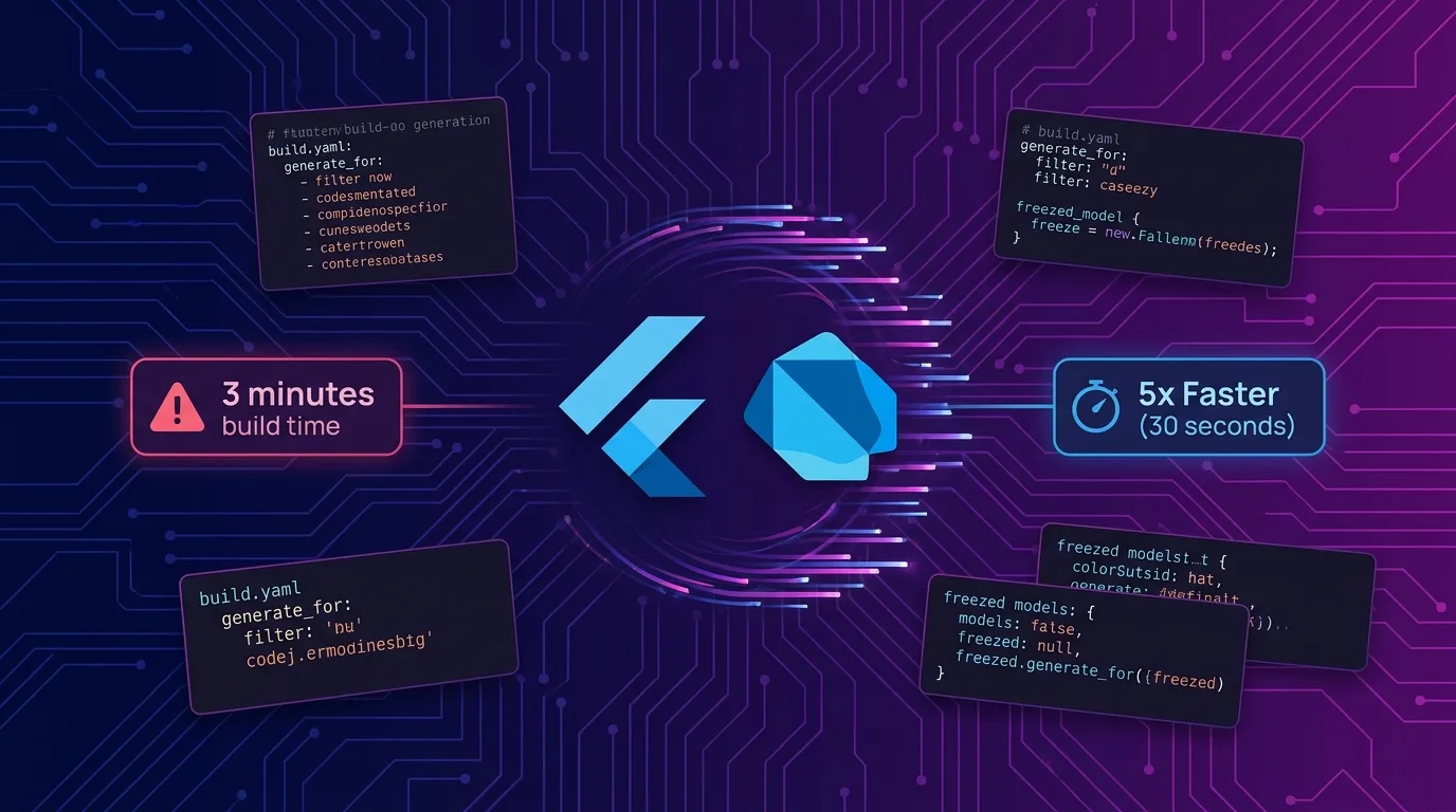Flutter build_runner performance optimization pipeline architecture
