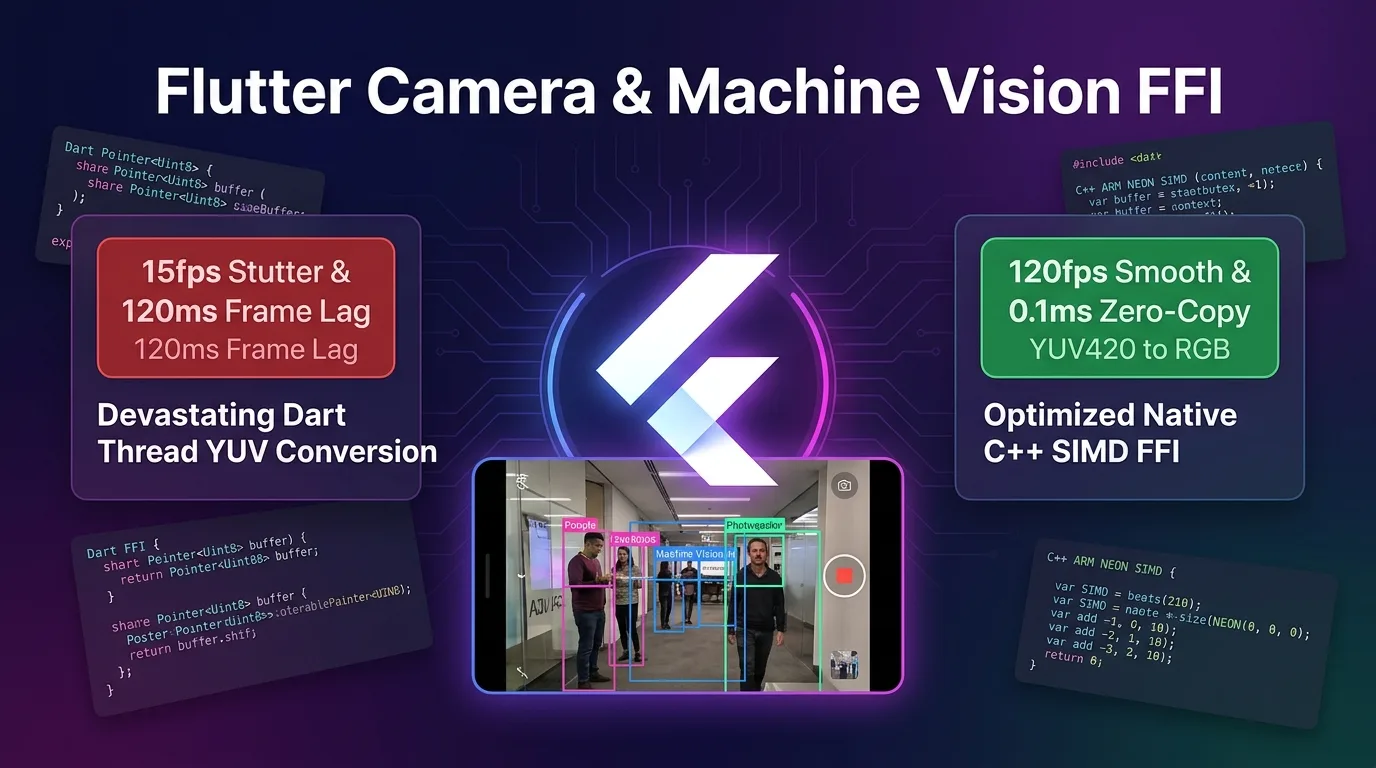 Flutter Camera ImageStream YUV420 FFI Machine Vision Architecture guide