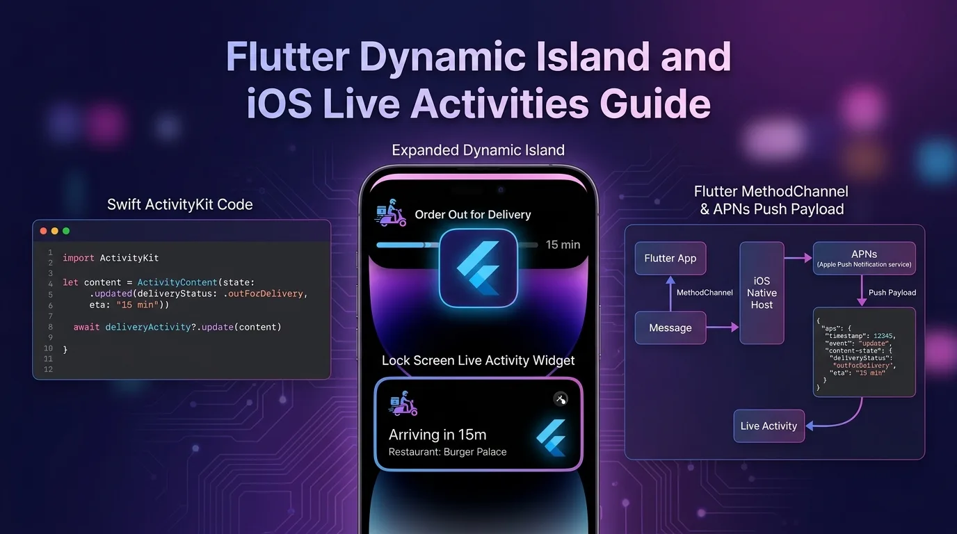 Flutter Dynamic Island and iOS Live Activities architecture guide