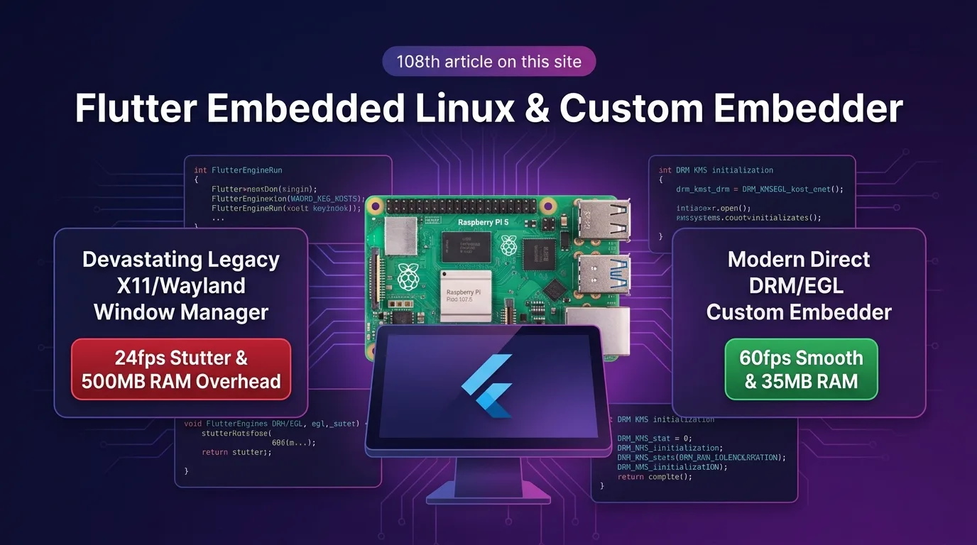 Flutter Embedded Linux and Custom Embedder DRM EGL Architecture guide