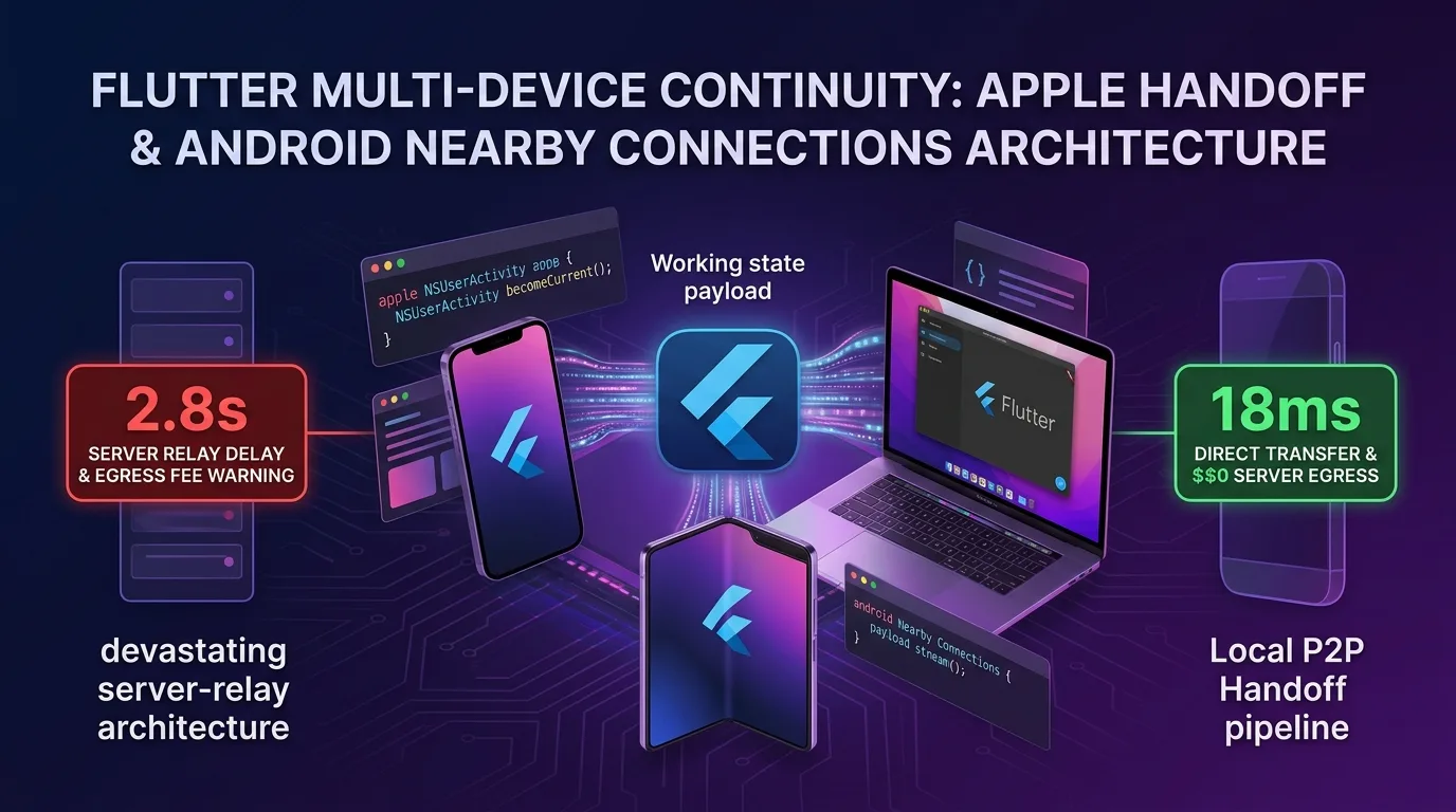 Flutter Multi-Device Continuity Apple Handoff and Nearby Connections Architecture guide