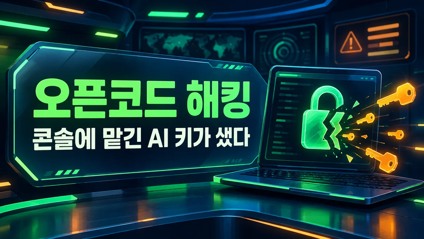 오픈코드 해킹 콘솔에 맡긴 AI 키가 샜다