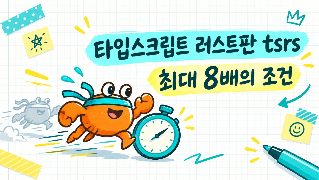 타입스크립트 러스트판 tsrs 최대 8배의 조건